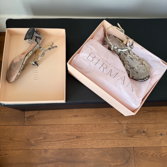 Alexander Birman Clarista T-strap sandal, python print. With box - Picture 8 of 10